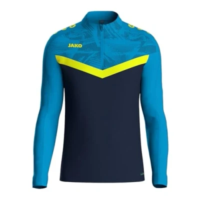 Afbeelding van JAKO Ziptop Iconic rood/wijnrood L marine blauw/fluogeel / 3XL