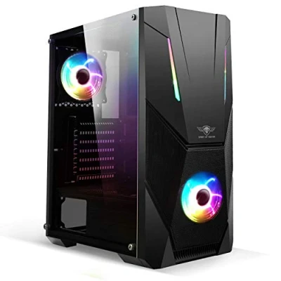 Afbeelding van Spirit Of Gamer Rogue V PC behuizing ATX/Matx/ITX Front and Wand van gehard glas 2 adresseerbare RGB LED ventilator 120 mm Aura/MSI Mystic/ASROCK 3Pin compatibel (Rogue V)