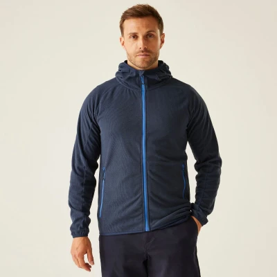 Afbeelding van Regatta Navigate Hooded Full Zip Fleece RG690 NAVY/FRENCH BLUE