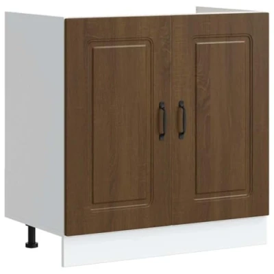 Afbeelding van vidaXL Spoelbakonderkast Kalmar 80x46x81,5 cm hout bruin eikenkleurig
