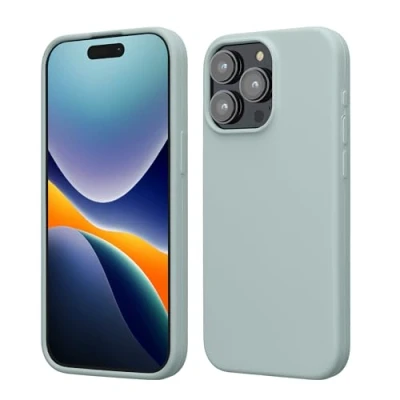Afbeelding van kwmobile Case voor iPhone 15 Pro Max Slank TPU Hoesje met Zachte Afwerking In cool mint