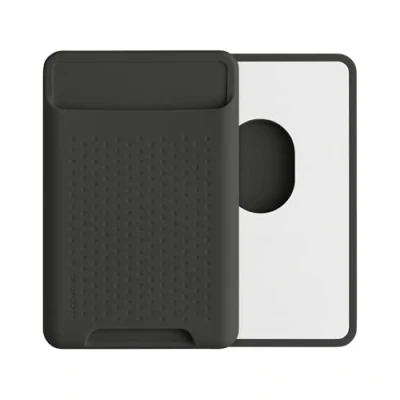 Afbeelding van kwmobile kaarthouder geschikt voor Apple iPhone 15 / 14 13 12 Series Magnetische pasjeshouder compatibel met MagSafe Creditcardhouder in donkergrijs