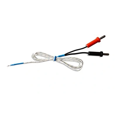 Afbeelding van PeakTech Thermokoppel/temperatuursensor met 4 mm banaanstekker voor multimeter en thermometer; van 40 C tot 204 C; type K; totale lengte 1 m 2 diameter, inclusief meetkraal