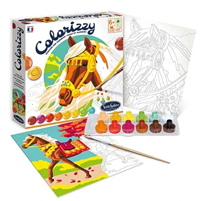 Image de Peinture par numéros SentoSphère Colorizzy Chevaux
