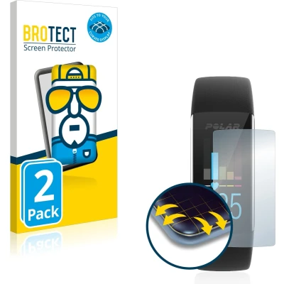 Afbeelding van BROTECT Screenprotector voor Polar A370 Folie Beschermfolie transparant volledig dekking (2 Stuks)