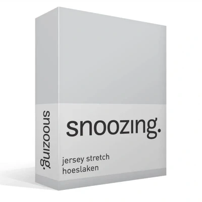 Afbeelding van Snoozing Jersey Stretch Hoeslaken Tweepersoons 140/150x200/220 cm Grijs