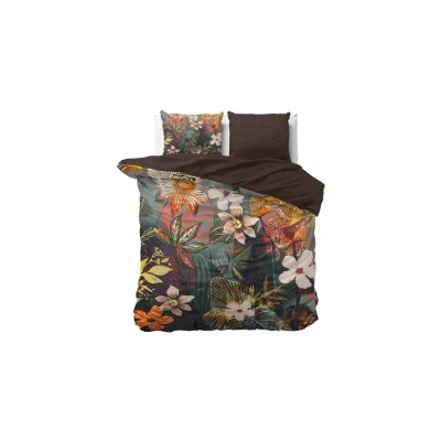 Afbeelding van Dekbedovertrek 1 Persoons 140x200 Dreamhouse Satijn Bruin
