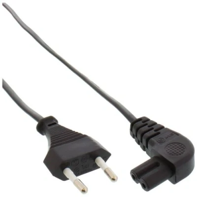 Image de InLine Câble d&#039;alimentation Europlug (P) pour power IEC 60320 C7 incliné 3 m noir