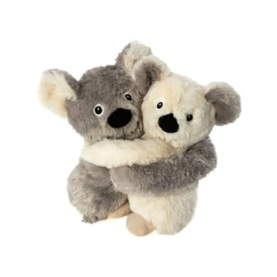 Afbeelding van Warmteknuffel koala knuffelende papa met kind Habibi warmie 23x19 cm opwarmknuffel geschikt voor oven en magnetron magnetronknuffel koala&#039;s knuffel