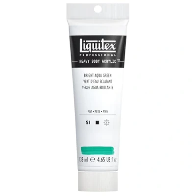 Afbeelding van Liquitex 4417660 Professional Heavy Body acrylverf in kunstenaarskwaliteit met uitstekende lichtbestendigheid van boterachtige consistentie, tube 138 ml aquagroen glanzend