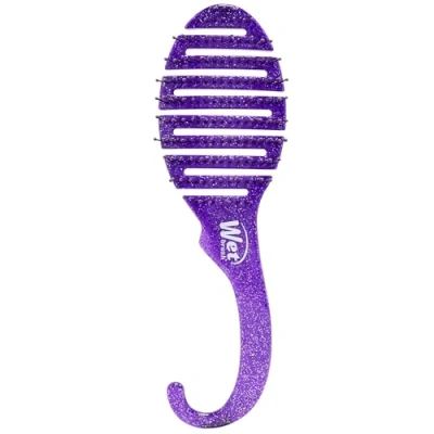 Afbeelding van Wet Brush original detangler haarborstel voor in de douche ophanghaak Glitter Paars