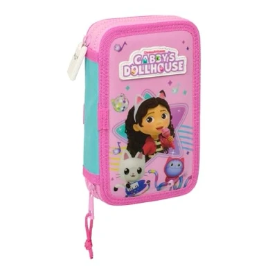 Afbeelding van Dubbele etui Gabby&#039;s Dollhouse Party Roze 12.5 x 19.5 4 cm 28 Onderdelen
