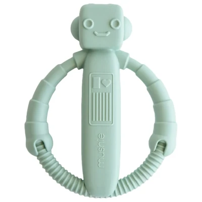 Afbeelding van Mushie bijtspeelgoed met rammelaar robot