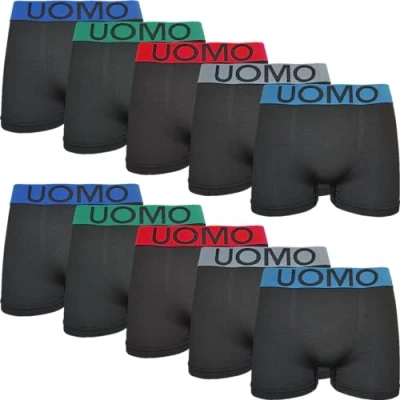 Afbeelding van Set van 10 retro boxershorts microvezel voor heren, Meerkleurig