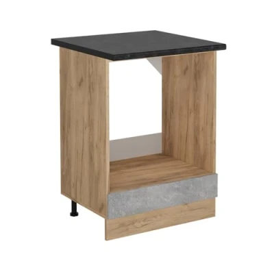 Afbeelding van Vicco Ovenombouwkast R Line, Beton/Krachtige eik goud, 60 cm , WB Antraciet
