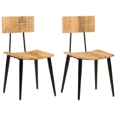 Afbeelding van Eetkamerstoelen 2 st 44x40x80 cm massief mangohout