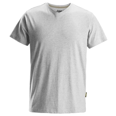 Afbeelding van Snickers 2512 T shirt V hals Gemeleerd Grijs/