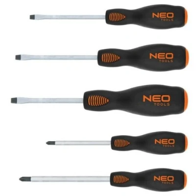 Afbeelding van NEO TOOLS 04 240 Schroevendraaierset 5 SL5.5, SL6.5, SL8, PH1, PH2 Display (karton) Magnetisch