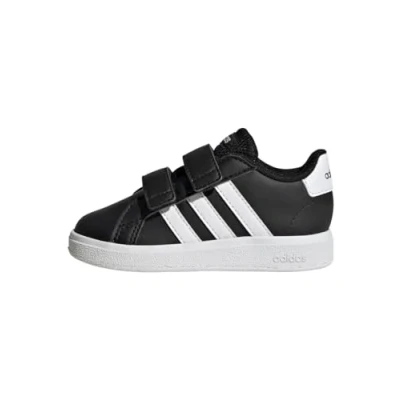 Image de adidas Mixte bébé Grand Court Lifestyle Hook and Loop Shoes, Core Black/Cloud White/Core Black, 26 1/2 EU