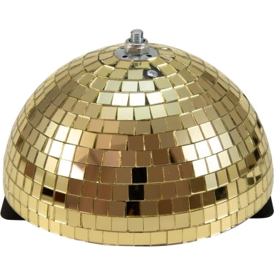 Afbeelding van Eurolite Halve Discobal Spiegelbol Discobol 20cm Goud met motor discoballen