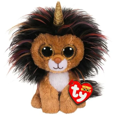 Afbeelding van Ty Beanie Knuffel Leeuw Met Gouden Hoorn Ramsey 15 Cm