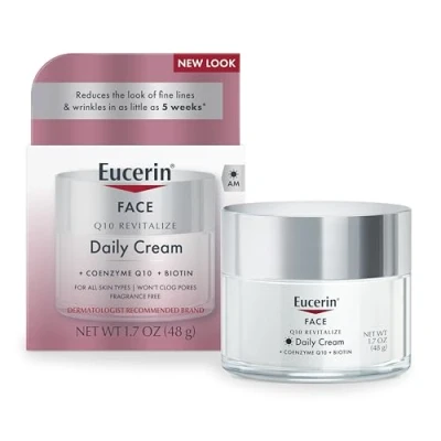 Image de Eucerin Crème anti rides hydratant visage Pour peaux sensibles Avec coenzyme Q10 48 g