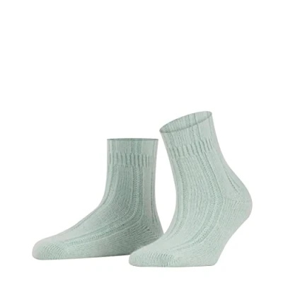 Afbeelding van FALKE Bedsock bedsokken voor dames, ademend, klimaatregulerend, geurremmend, angora wol, dik, geribbeld, warm, zacht, zachte randen, geen druk op het been, 1 paar, Groen (Peppermint 7792)