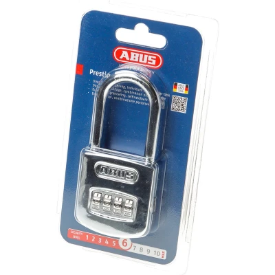 Afbeelding van Abus 160/50 verchroomd cijfercombinatiehangslot met hoge beugel 50 mm