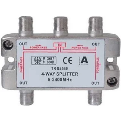 Afbeelding van F satelliet splitter met 4 uitgangen / 5 2400 MHz