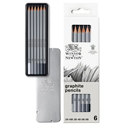 Image de Winsor &amp; Newton Studio Collection Crayons Graphite X6 Assortis