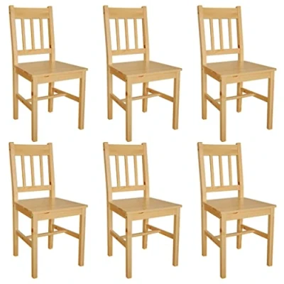 Image de vidaXL Chaises à manger lot de 6 pinède