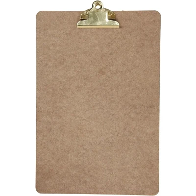 Afbeelding van Clipboard/klembord/memobord voor documenten hardboard A4 formaat met stevige klem