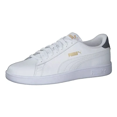 Image de PUMA Smash V2 L Mixte Baskets, Blanc (Blanc/White/Peacoat/Team Gold), 38 EU
