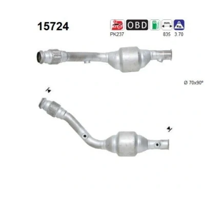 Afbeelding van AS 15724 Katalysator 835mm