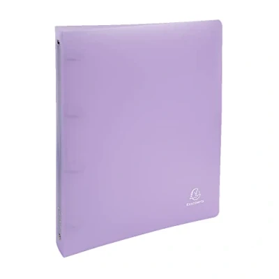 Afbeelding van Exacompta Ringband, flexibel, A4, chromaline, pastelkleuren, 4 ringen, rug cm, polypropyleen, violet