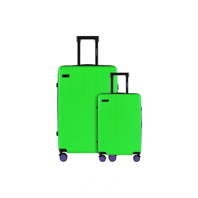 Afbeelding van ETERNITIVE Koffer Reiskoffer van ABS Harde met TSA slot 4 wielen 360 Lichte koffer, Groen, Set hut en groot