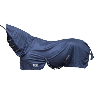 Afbeelding van Covalliero RugBe Superfly Couverture anti mouches avec tour de cou Bleu marine 115 cm