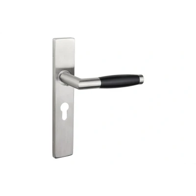 Afbeelding van Lavuzo deurkruk Ascoli RVS met rechthoekig schild PC55 Per set