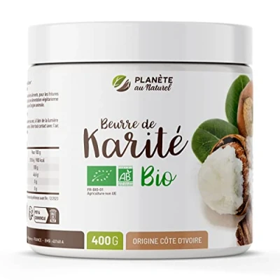 Image de Planète au Naturel Beurre de Karité Bio AB 400 gr 100% végétal