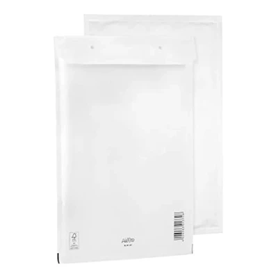 Afbeelding van 100 stuks bubbelenveloppen verzendenveloppen Bantex G7 (250 x 350 mm) 17/G wit met zelfklevende sluiting