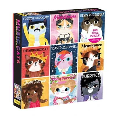 Afbeelding van Music Cats 500 stukjes Family Puzzle
