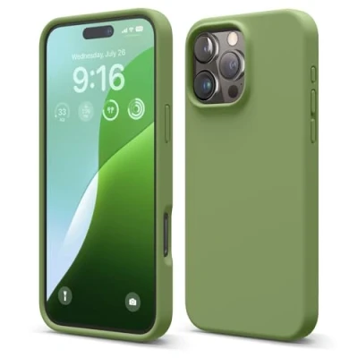Afbeelding van elago Compatibel met iPhone 16 Pro Max hoesje, hoogwaardige vloeibare siliconen hoes, volledige beschermhoes, schokbestendig, slanke telefoonhoes
