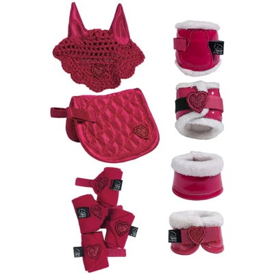 Afbeelding van HKM Cuddle Pony Starter rijset, rood, één maat