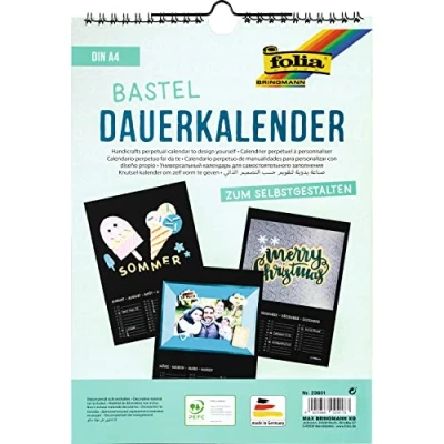 Afbeelding van Verjaardagskalender A4 Zwart