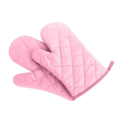Afbeelding van Voarge keukenhandschoenen, hittebestendig, dikke ovenhandschoenen, 1 paar, roze