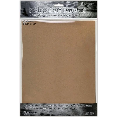 Afbeelding van Ranger Tim Holtz Distress Kraft Heavystock 10 vel TDA76384 (11 20)