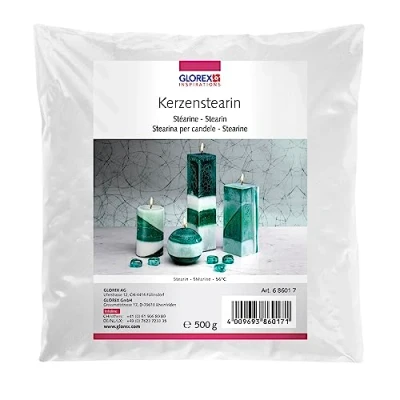 Afbeelding van Glorex 6 8601 7 stearine voor was, 500 g, wit