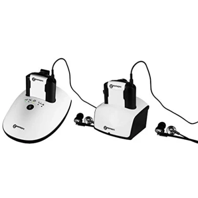 Image de pack 2 casques tv geemarc cl7350 opticlip avec entrée optique jusqu&#039;a 120db duo