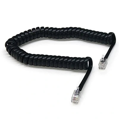 Image de Cordon spiralé RJ9 pour combiné 2.00M noir