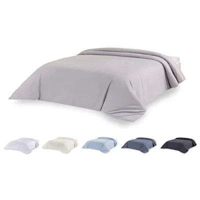 Afbeelding van Todocama Microvezel dekbedovertrek voor extra zacht dekbed (lichtgrijs bed 80/90 150 x 220 cm).